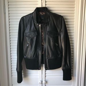 Express Leather Bomber Jacket